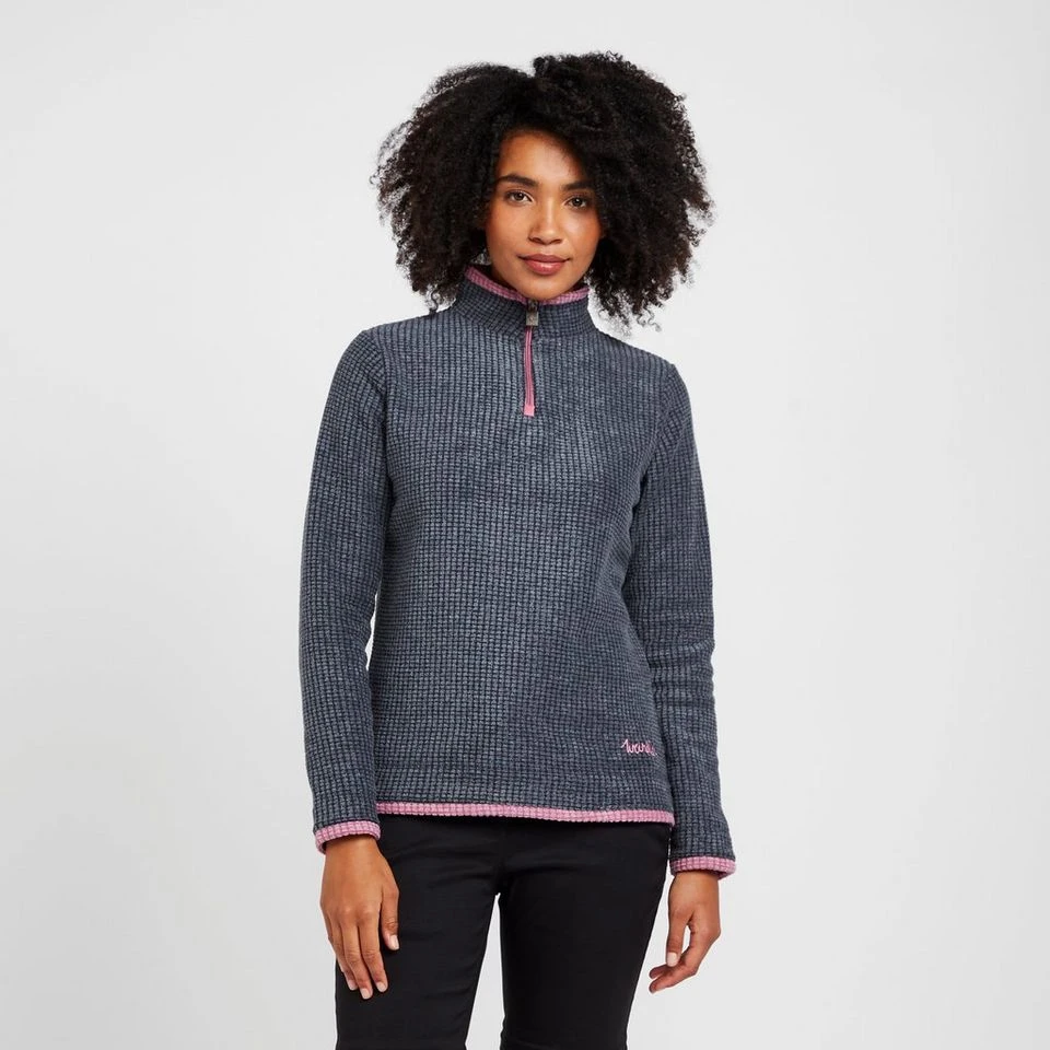 Weird Fish Women's Lynda Grid Half Zip Grid Fleece