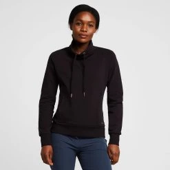 HORZE Womens Organic Remy Cotton Sweatshirt Black