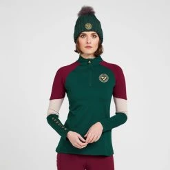 Aubrion Womens Newbury Long Sleeved Base Layer Dark Green
