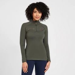 Aubrion Women's Team Long Sleeved Base Layer Khaki